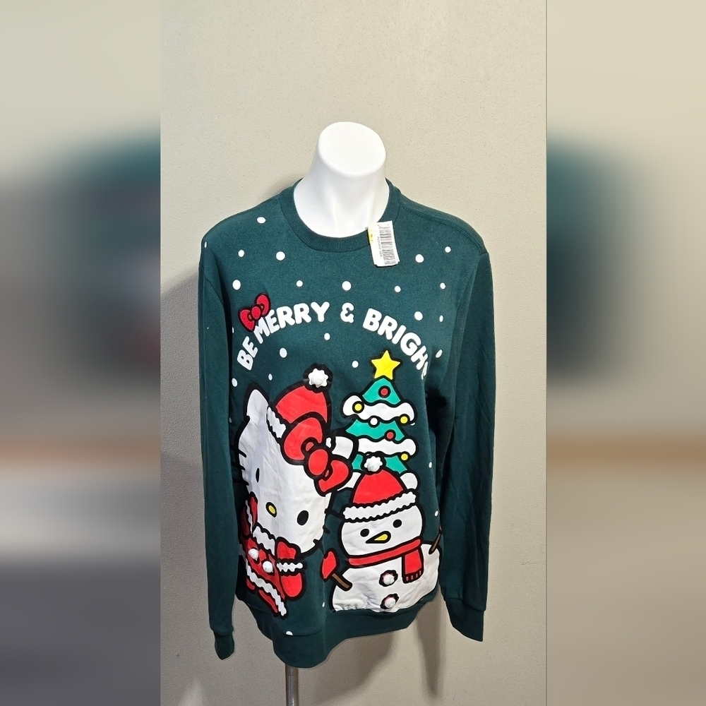 NWT Hello Kitty Hybrid Apparel Christmas Sweater Women's Size Large